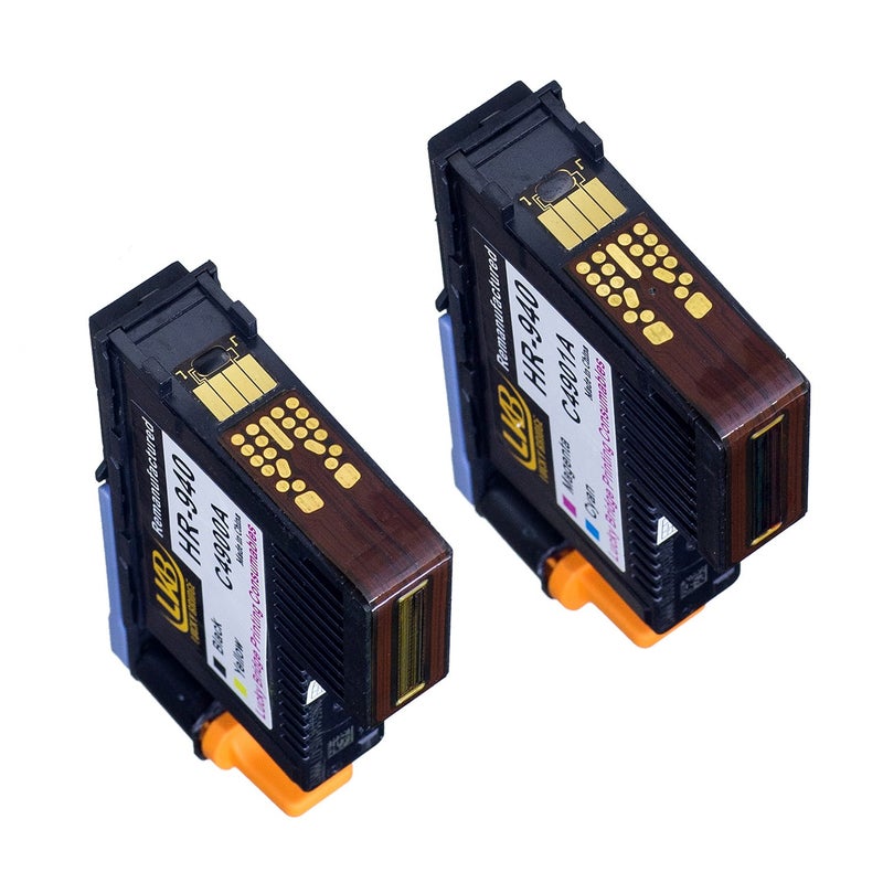 LKB رأس طباعة LKB المعاد تصنيعه HP940 C4900A C4901A ومجموعة واحدة من خراطيش الحبر 940 940XL مع شريحة لم تُستخدم من قبل بديل لطابعة HP Officejet (2PK رأس طباعة ومجموعة واحدة من خراطيش الحبر) - الولايات المتحدة الأمريكية - Image 5